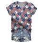 American Flag Dog Paw Print T-Shirt